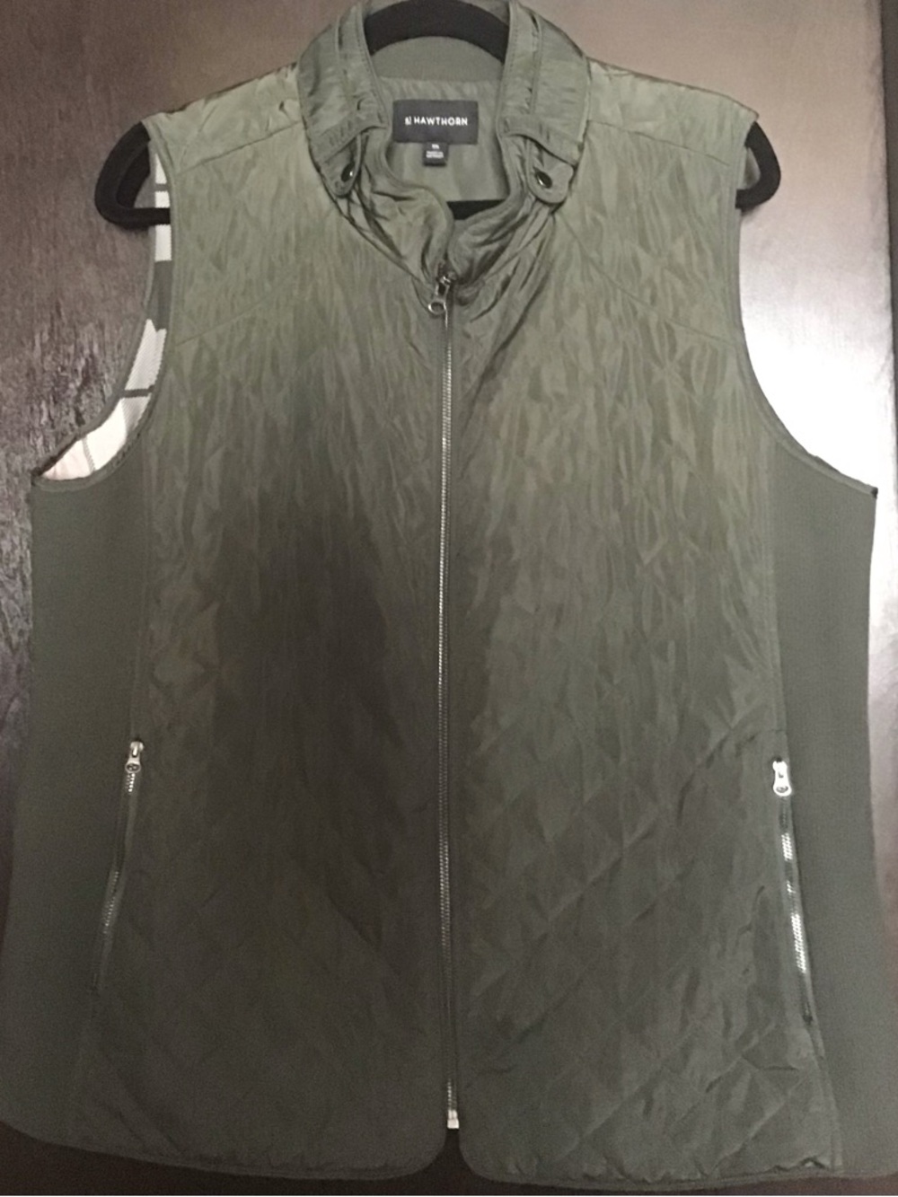 41 Hawthorn Quilted Olive Green Vest